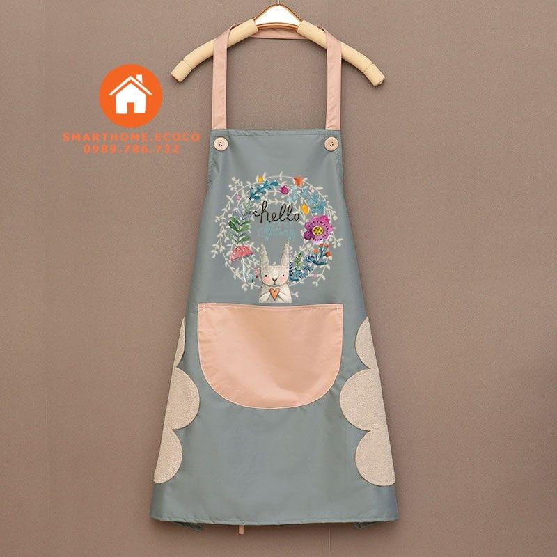 Tạp Dề Nấu Ăn Hoạ Tiết Hoa Xinh Xắn