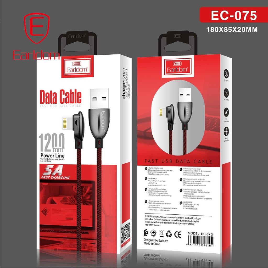 Dây sạc nhanh hai màu EARLDOM EC-075 loại dù bền đẹp - Hàng chính hãng