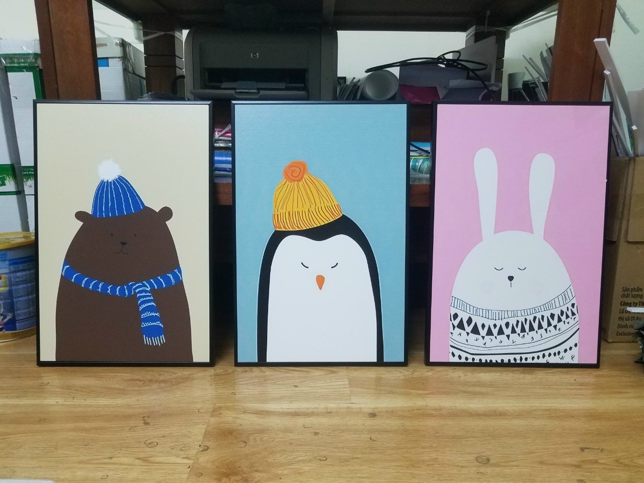 Bộ Tranh Treo Tường Tráng Gương Cao Cấp. Treo Phòng Ngủ Cho Bé, Tặng Kèm Đinh Treo Không Cần Khoan Tường