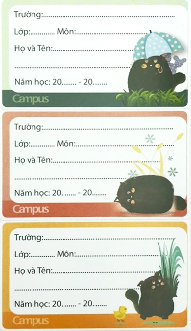 Nhãn Vở Campus NT-MEO18 Meo