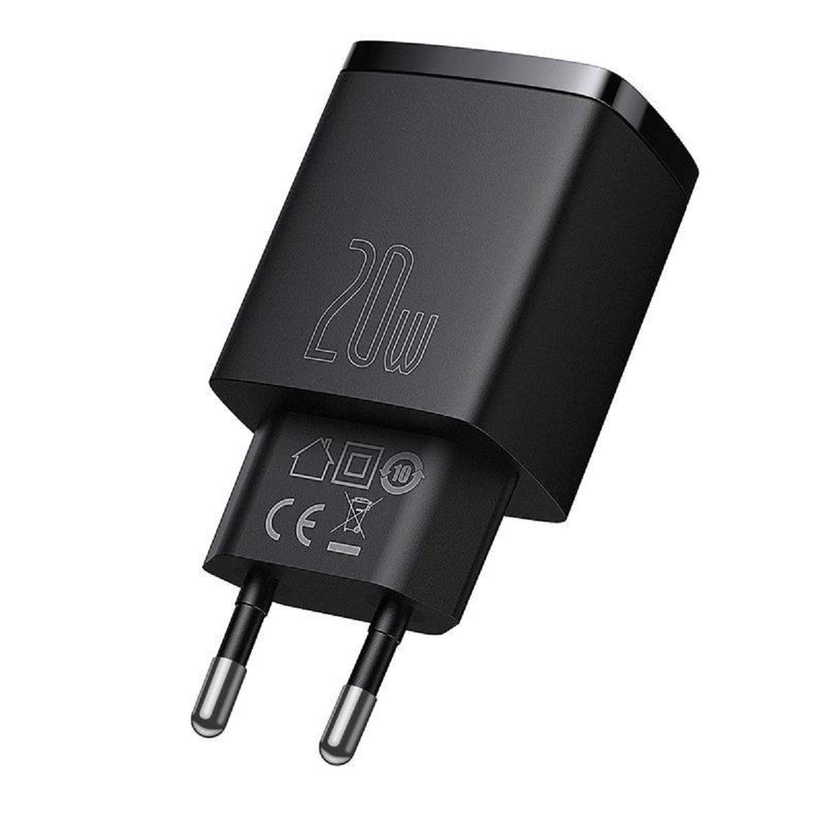 Cốc sạc nhanh siêu nhỏ gọn chân tròn Baseus Compact Quick Charger 20W (USB + Type C Dual Port, 20W PD/QC 3.0 Multi Quick Charge Support) dùng cho Samsung / Xiaomi/ Huawei/ OPPO / iPhone/iPad......Hàng chính hãng