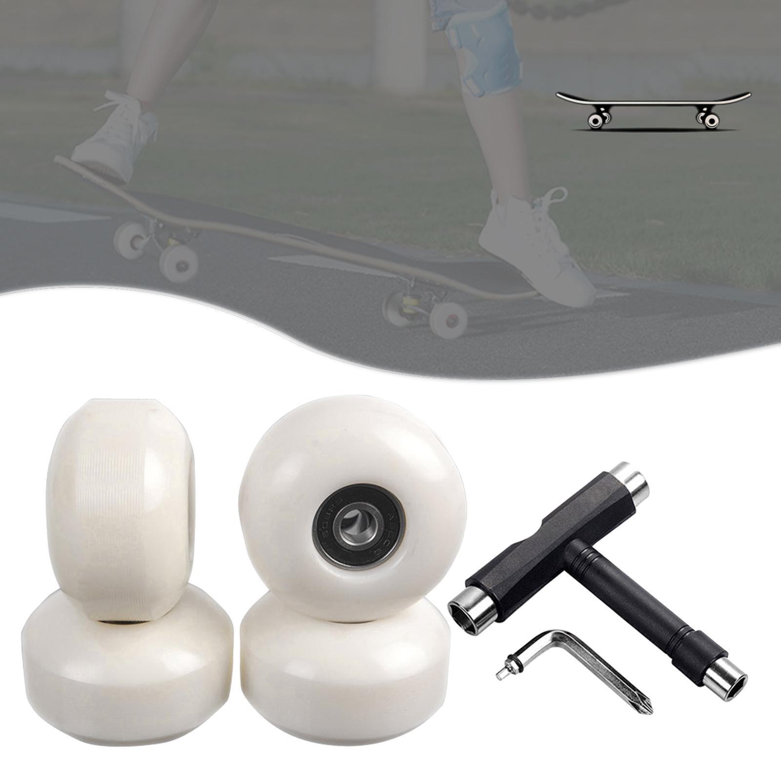 95A Skateboard Wheels 608S ABEC  Wrench Spanner White