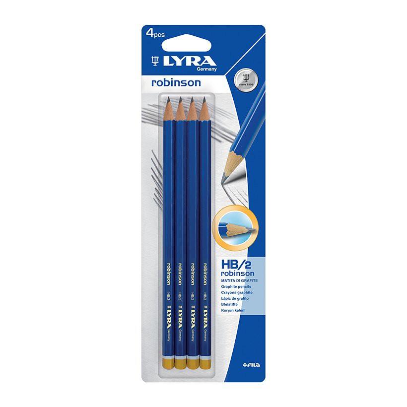 Bút chì đen Lyra Robinson HB/2 - Vỉ 4 chiếc