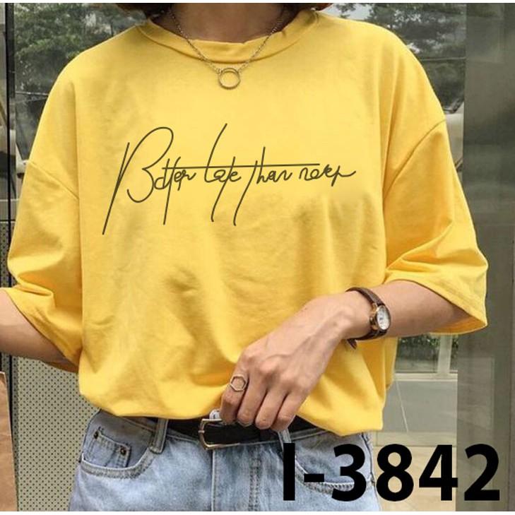 Áo Thun Nữ Tay Lỡ Chữ Kiểu - I3842