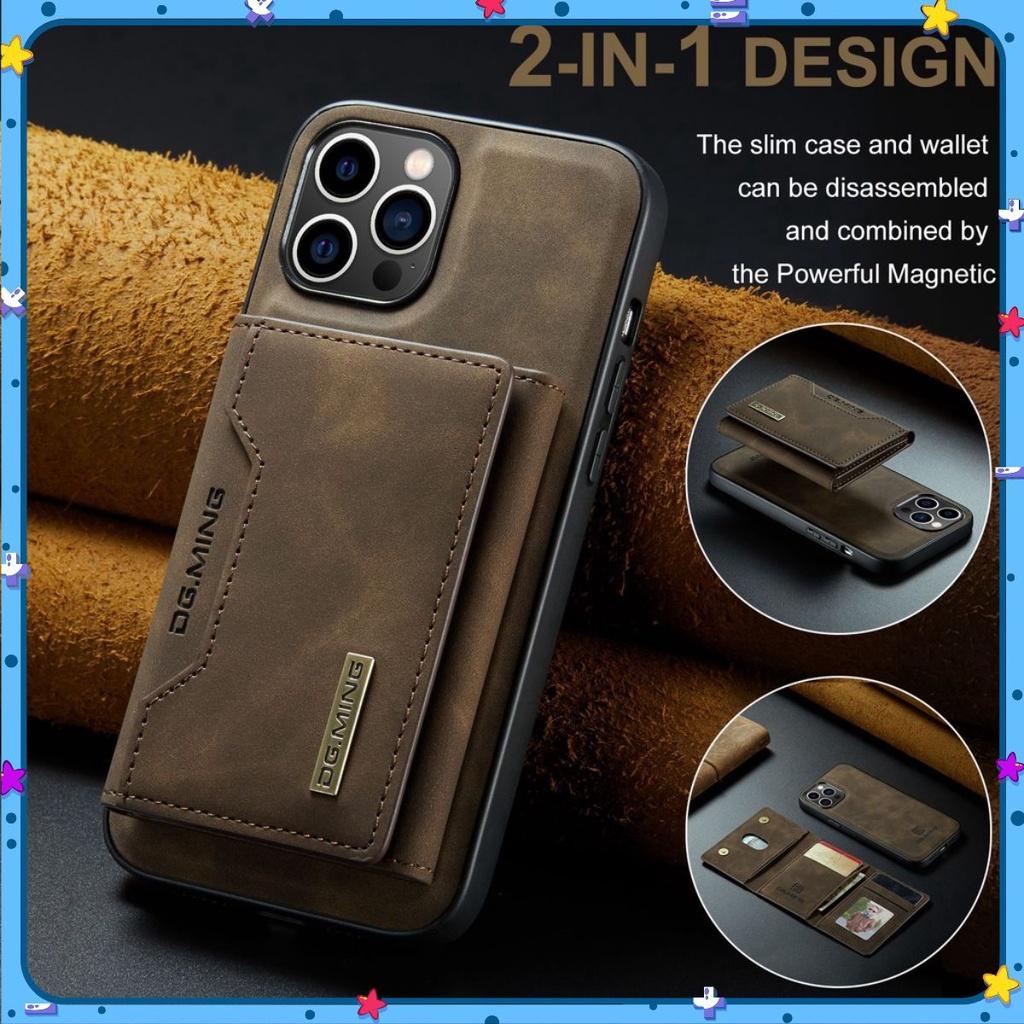 Ốp Lưng da tích hợp Ví Tiền cho điện thoại 14 Pro cao cấp