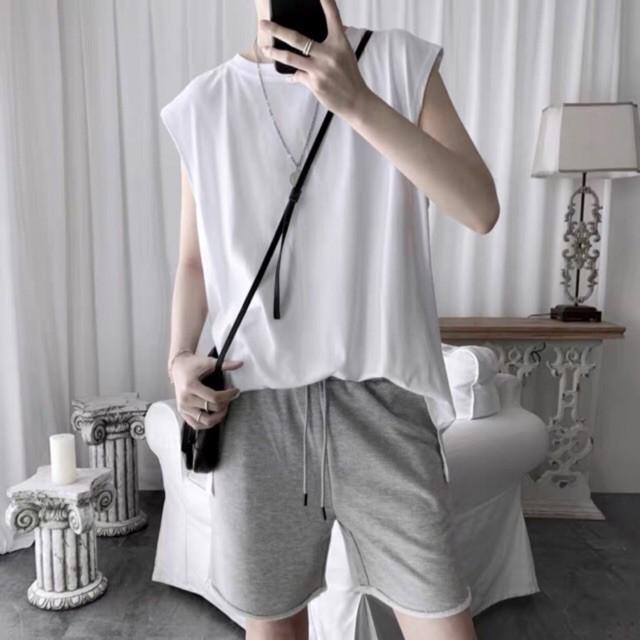 HÀNG CAO CẤP - Áo thun sát nách unisex form rộng Trơn tanktop nam nữ ulzzang Wind - Hàng Cao Cấp