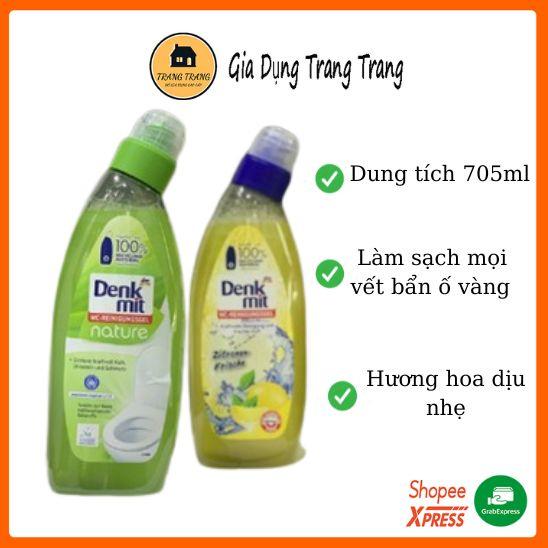 Nước tẩy rửa bồn cầu hương tự nhiên Denkamit 750ml - xanh lá và màu vàng