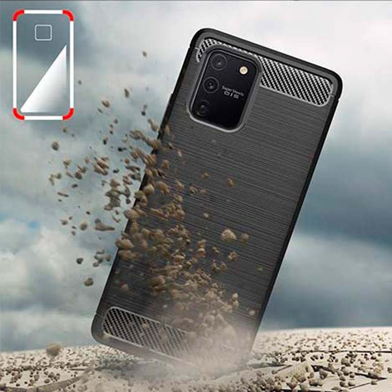 Ốp lưng chống sốc cho Samsung Galaxy S10 Lite hiệu Likgus vân kim loại , chống sốc chuẩn quân đội, chống va đập - hàng nhập khẩu