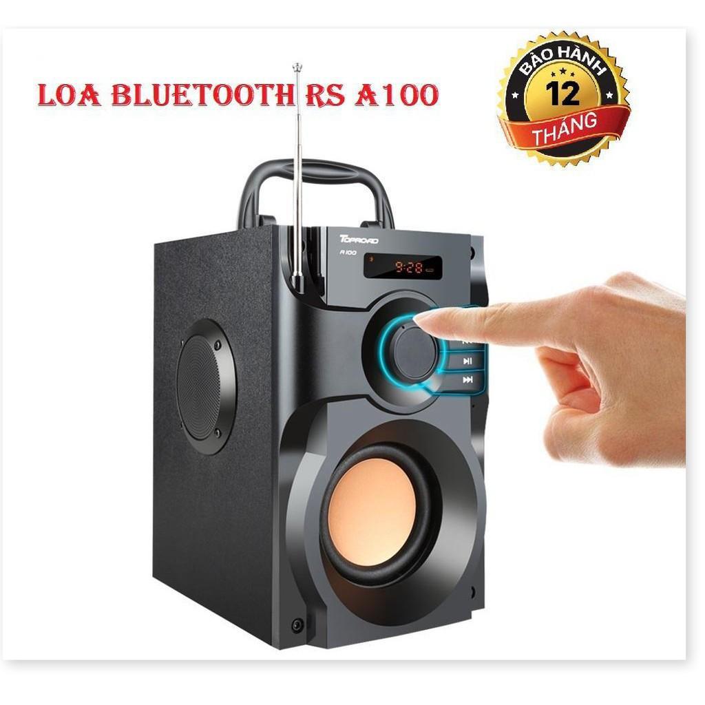 (Mẫu mới 2019 GIÁ SẬP SÀN ) Loa Nghe nhạc Bluetooth Cao Cấp Super Bass RS - A100 (có điều khiển từ xa)