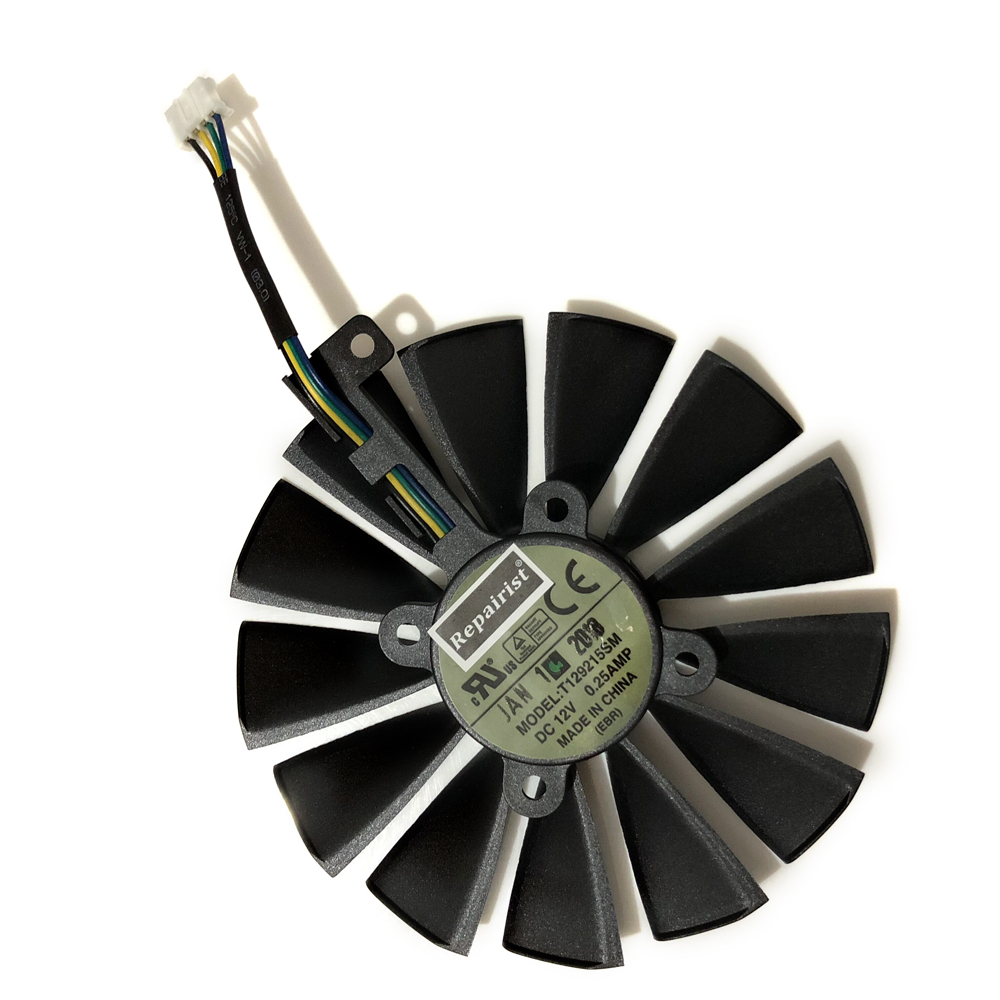 Quạt làm mát card đồ họa T129215SM cho card đồ họa CERBERUS GTX1070TI A8G GDDR5 Làm mát khi thay thế