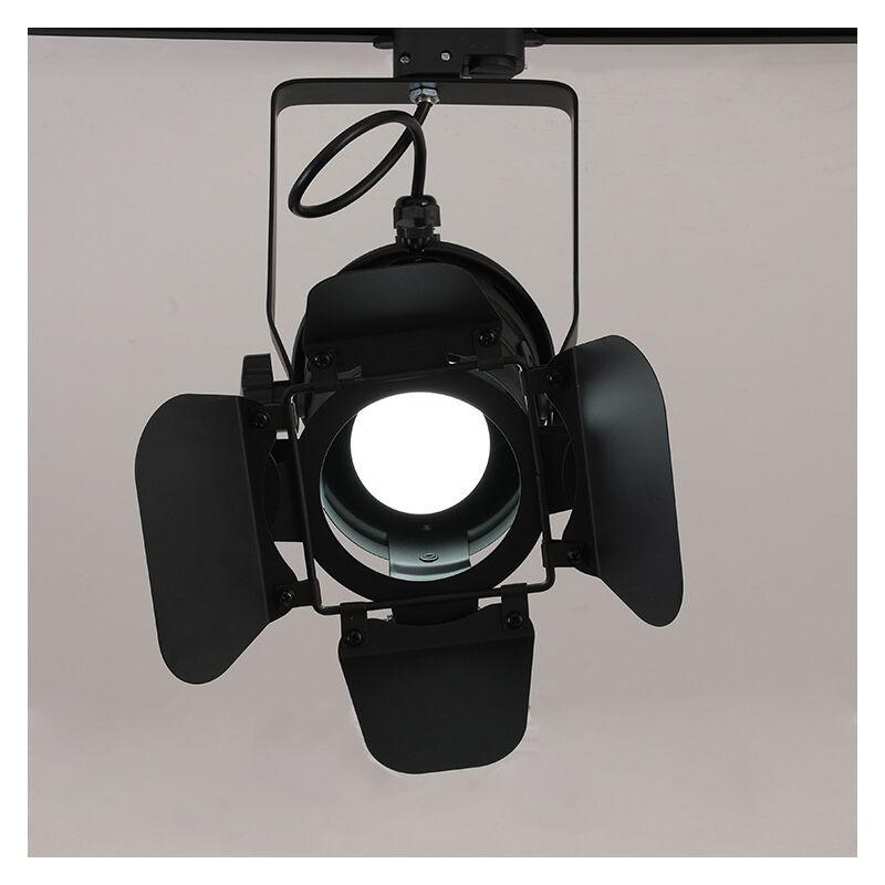 Track Light Restaurant Café Bar Triển lãm ánh sáng theo dõi ánh sáng retro Power Track LED Máy chiếu E27 4000K (Trắng tích cực)