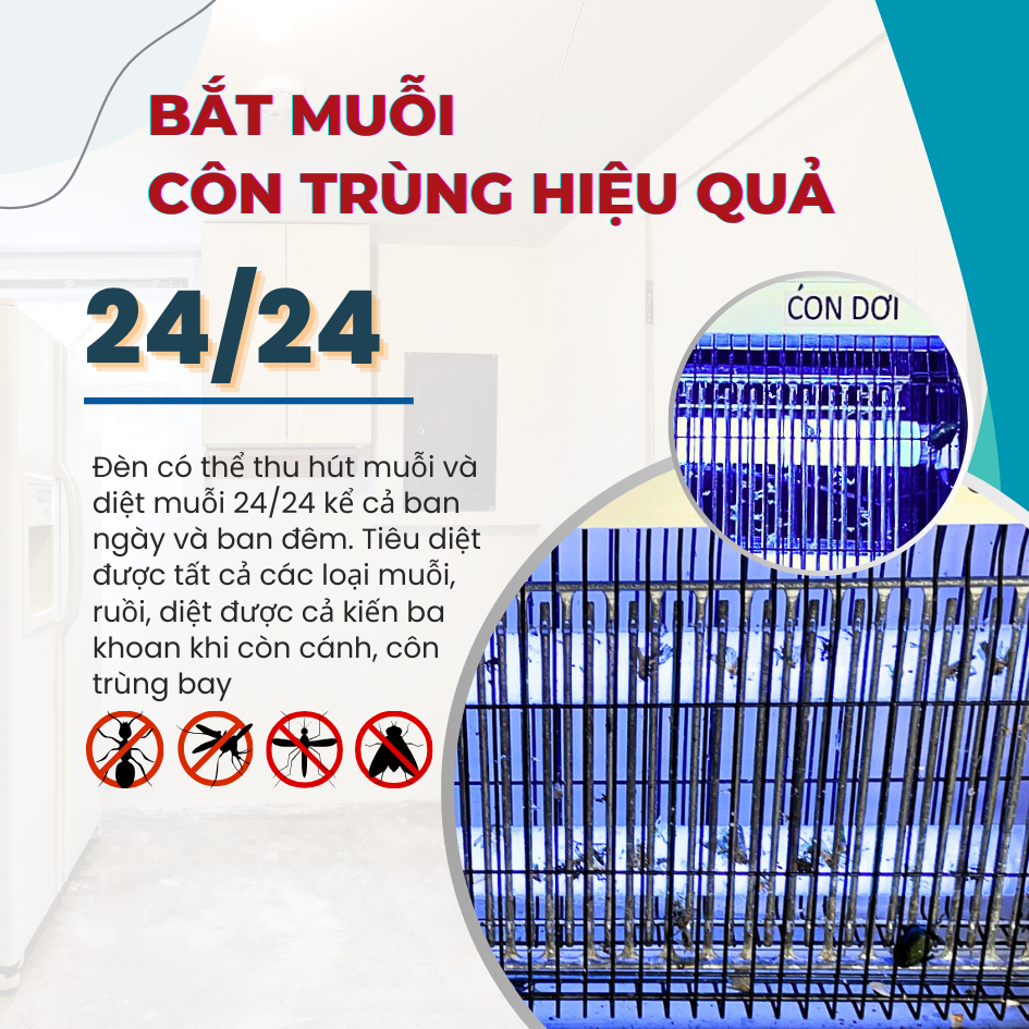 Đèn diệt muỗi côn trùng công nghiệp model CN05 Công Suất 35w-diện tích 100m2