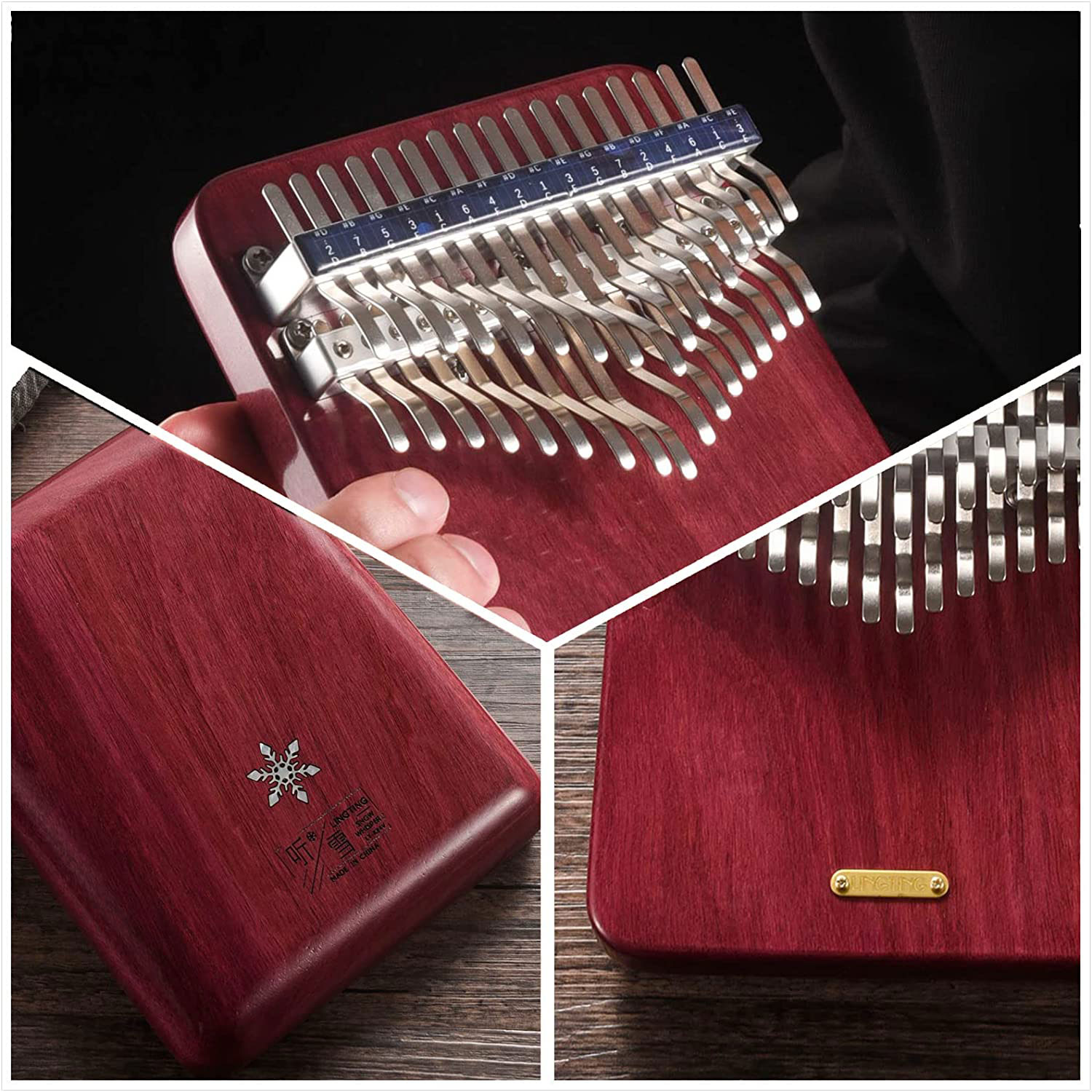 Đàn Kalimba LingTing 34 Phím LT-K34V - Full Phụ kiện K34, K34V Hàng Chính Hãng - Kèm Móng Gẩy DreamMaker