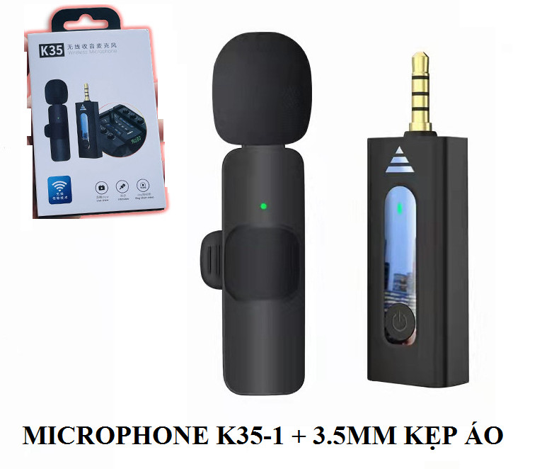 MICROPHONE KẸP ÁO KHÔNG DÂY 1 MICRO K35-1 - HN