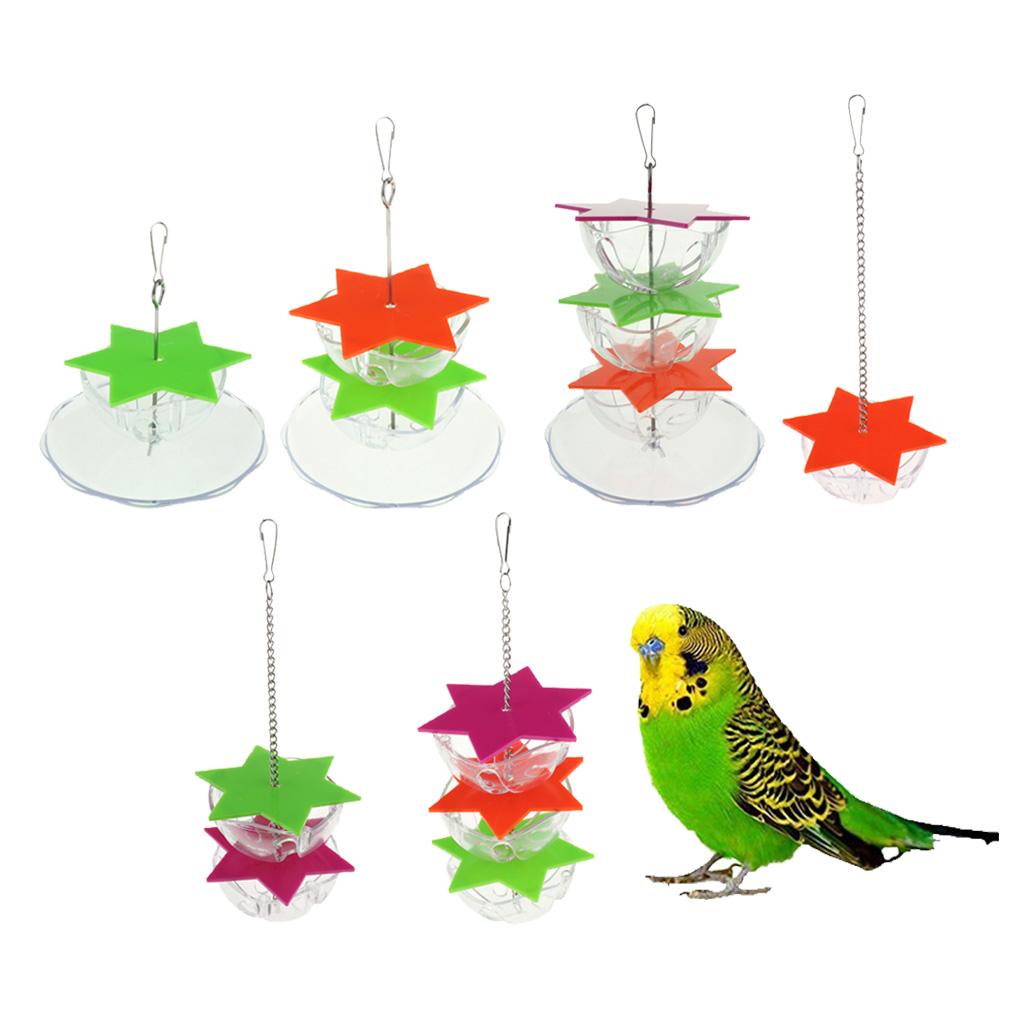 Pet Parrot Foraging Toy Feeder Bird Cage Acrylic Box Toy single layer 01