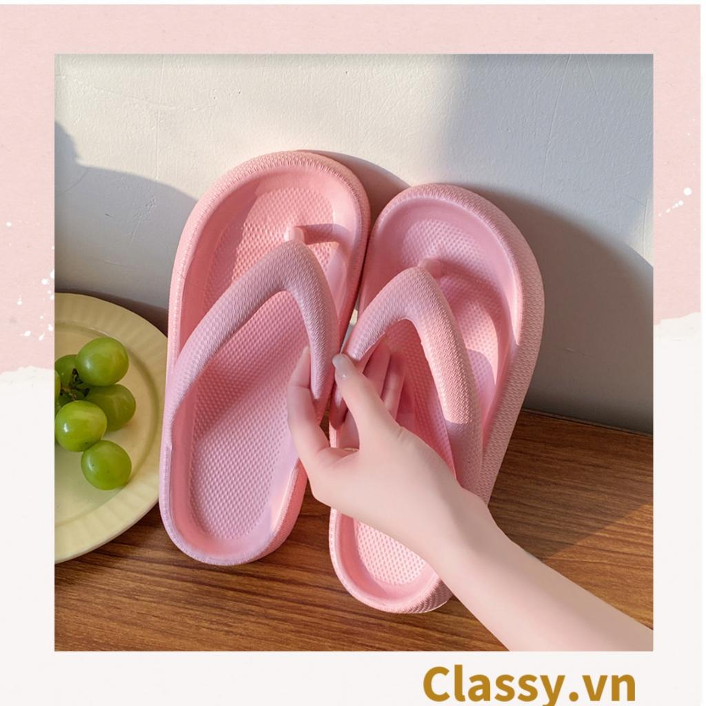 Dép nữ Classy xỏ ngón đế mềm chống trượt, màu sắc dễ thương thích hợp đi biển G1063
