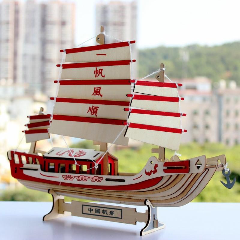 Đồ chơi lắp ráp gỗ 3D Mô hình Thuyền buồm Plan Sailing Laser