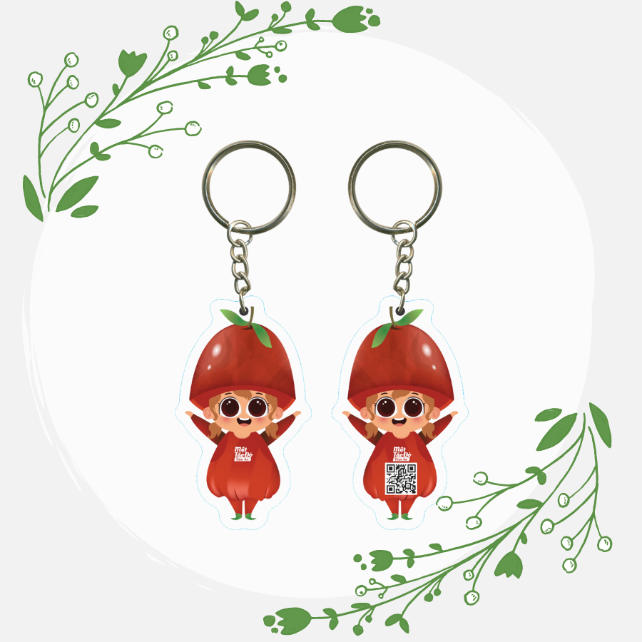 Móc khóa Bé Mật Táo Đỏ