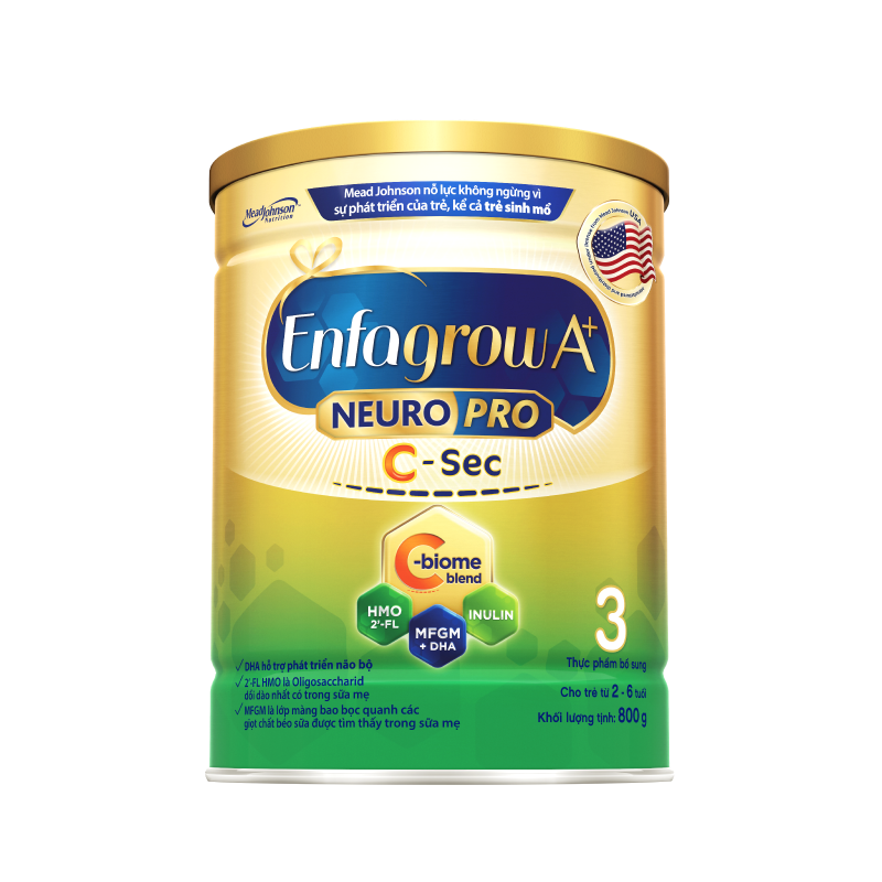 Thực phẩm bổ sung Enfagrow A+ NeuroPro 3 C-Sec 800g
