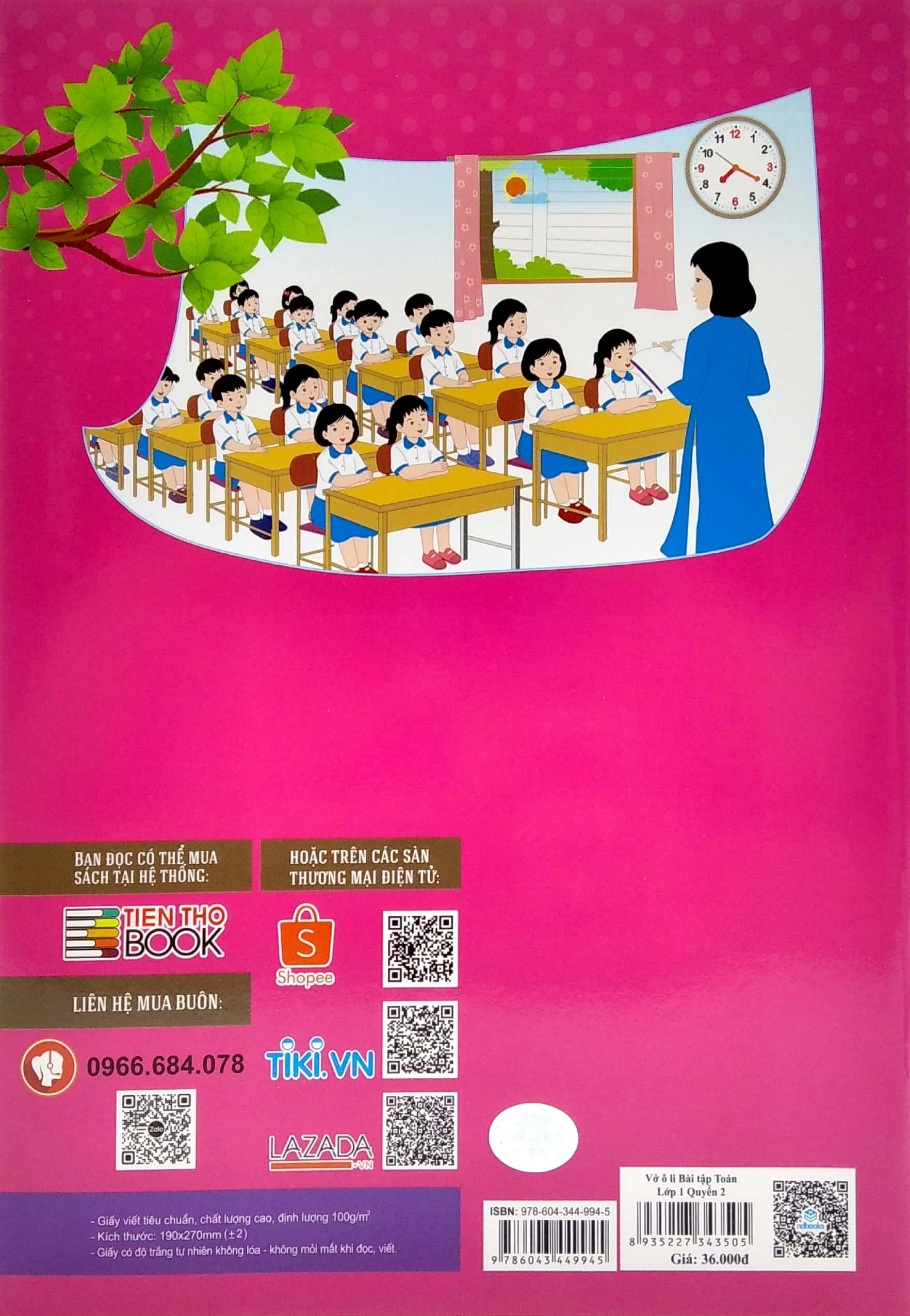 Vở Ô Li Bài Tập Toán 1 - Quyển 2