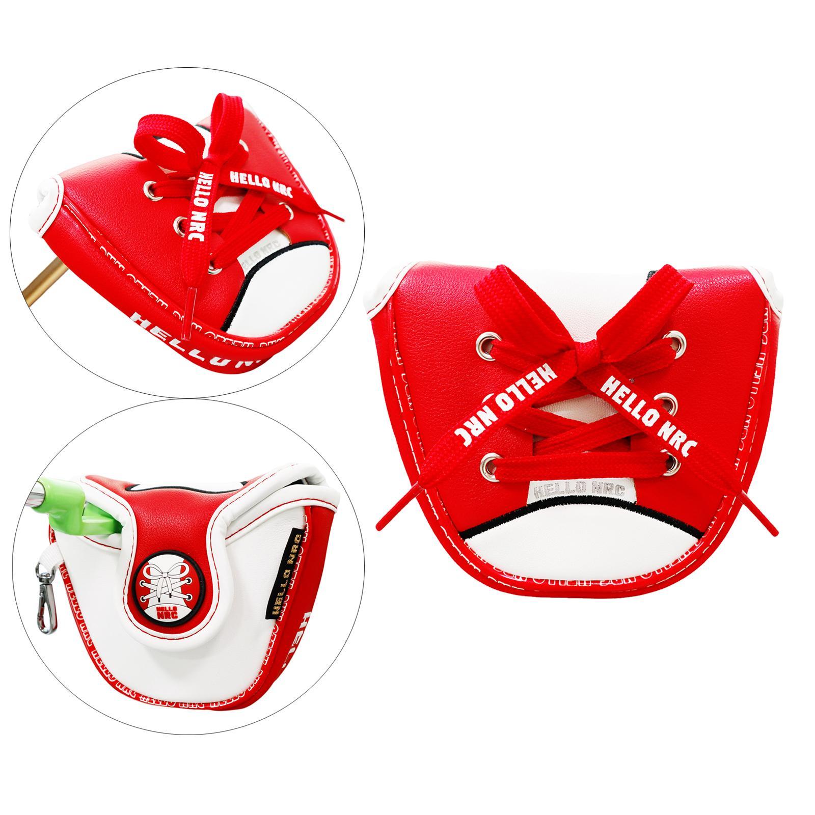 2 Pcs Golf Mallet Putter Head Cover Replacement covers for head PU Leather