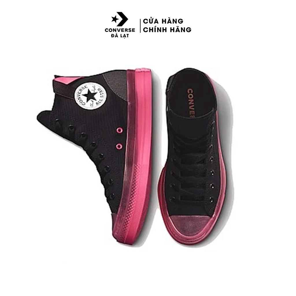 Giày Converse nữ chất vải canvas màu đen đế hồng cao su CX Street Utility-170993C