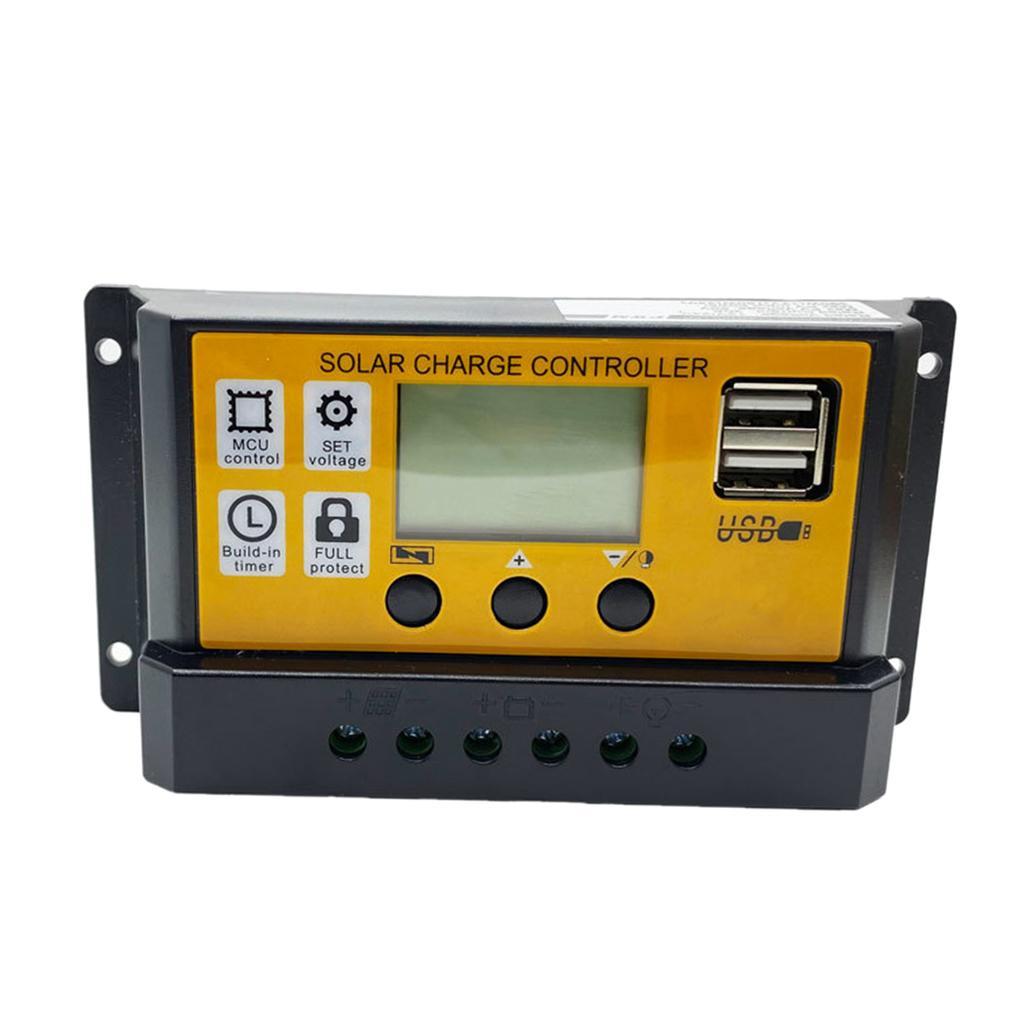 12/24V 10-100A MPPT Solar Charge Controller Battery Regulator Dual USB 10A