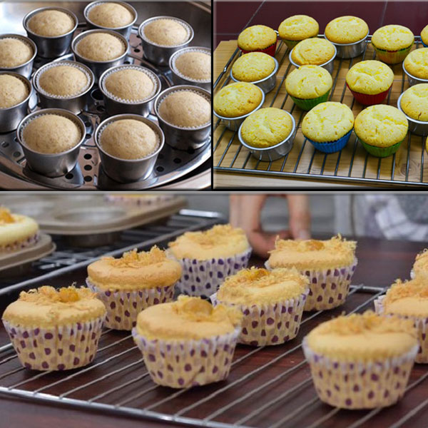 Bộ 20 Khuôn Làm Bánh Inox 304 Có Nắp Làm Bánh Flan , Rau Câu , Cupcake, Làm Đá Không Gỉ