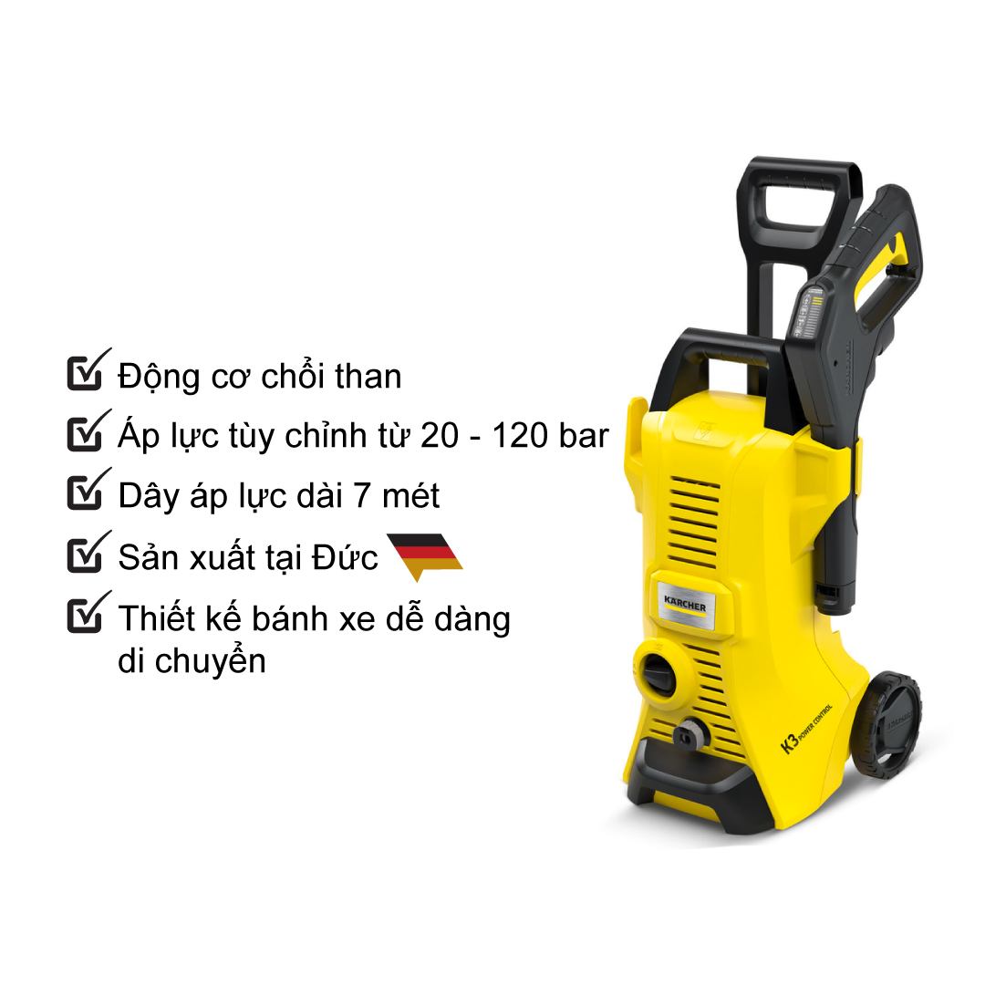 Máy phun rửa áp lực cao Karcher K 3 Power Control