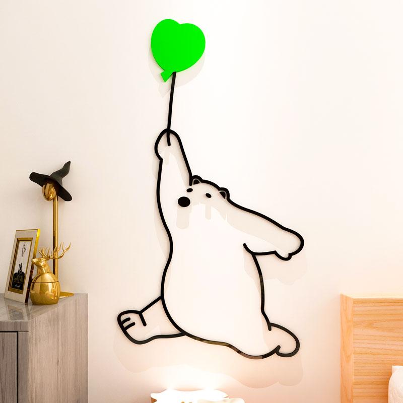 Tranh mica dán tường - Các con vật dễ thương trang trí phòng cho bé, cửa ra vào, mẫu giáo, khu vui chơi