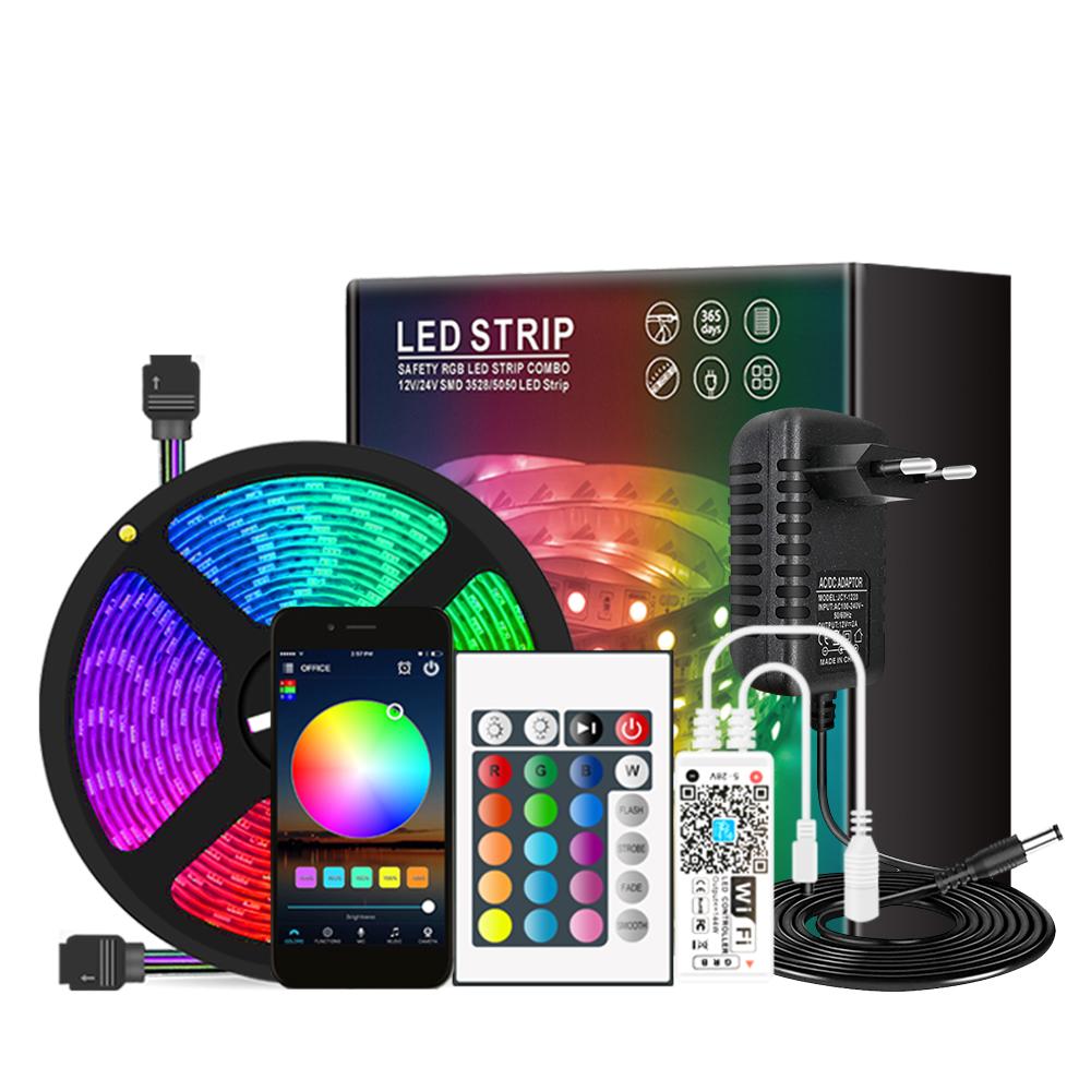 Dải Đèn LED Wi-Fi RGB LED 16,4ft hỗ trợ điều khiển 16 triệu màu bằng app smarrt life