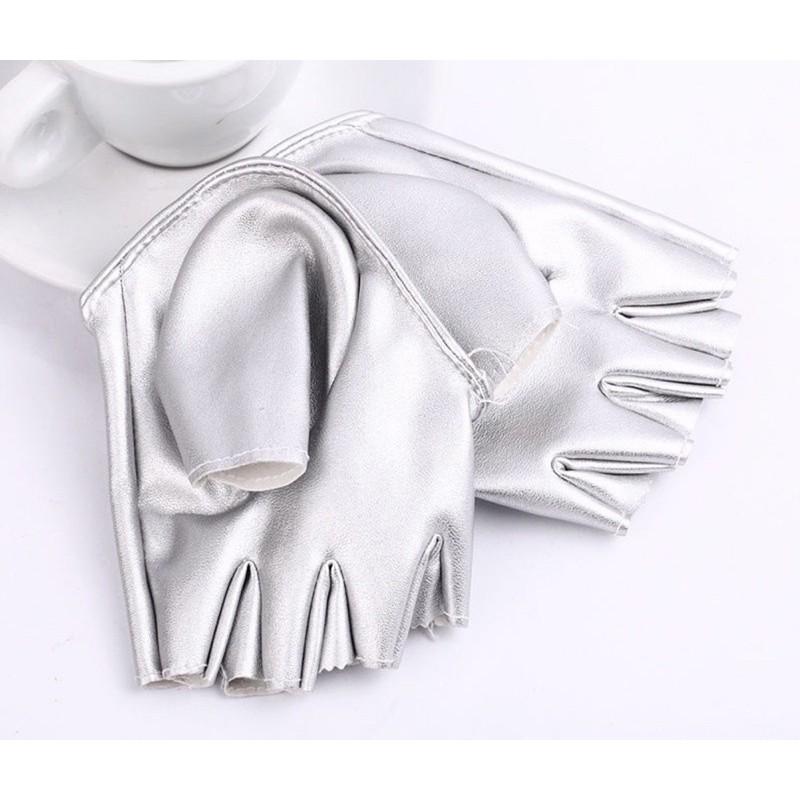 -Găng Tay Hở Ngón cao cấp- Phụ kiện trình diễn-Găng Tay Giả Da Hở Ngón Quyến Rũ Thời Trang Cho Nữ