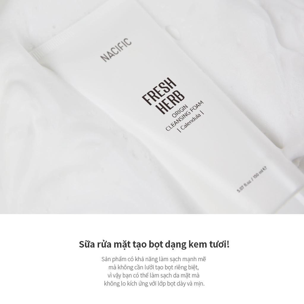 Sữa rửa mặt làm sạch Nacific Fresh Herb Origin Cleansing Foam Calendula 150ml