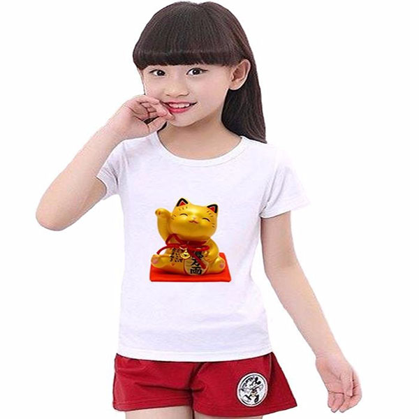 Áo Thun Bé Mèo Thần Tài