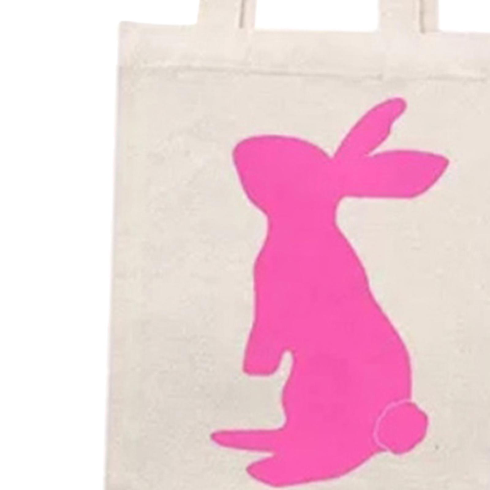2-3pack Non-woven Easter Bunny Tote Rabbit Bag Gift Festive Party Supplies Rosy