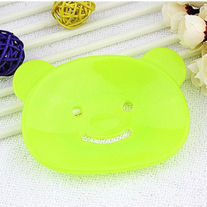 Khay để xà bông hộp đựng xà phòng rửa tay hình Gấu dễ thương cute