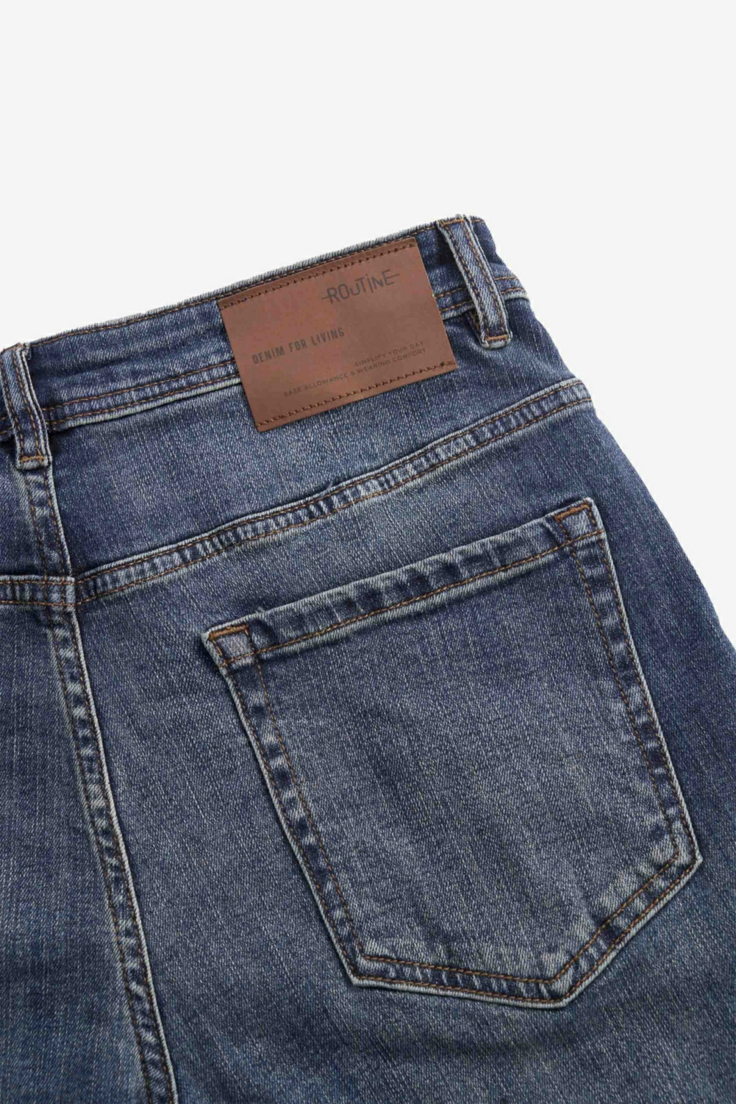 Quần Jean Nam ROUTINE màu Xanh đậm Spandex Co Giãn Form Slim - 10S24DPA003 | LASTORE MENSWEAR
