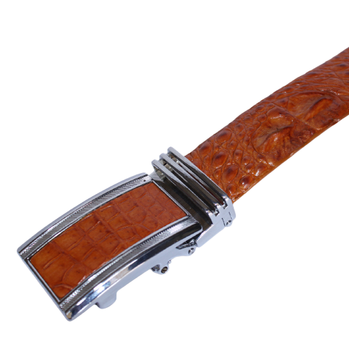 HC4237-4756-4768-4806 - Thắt lưng nam da cá sấu Huy Hoàng nguyên con 4P màu nâu đất, nâu đỏ, đen, vàng bò