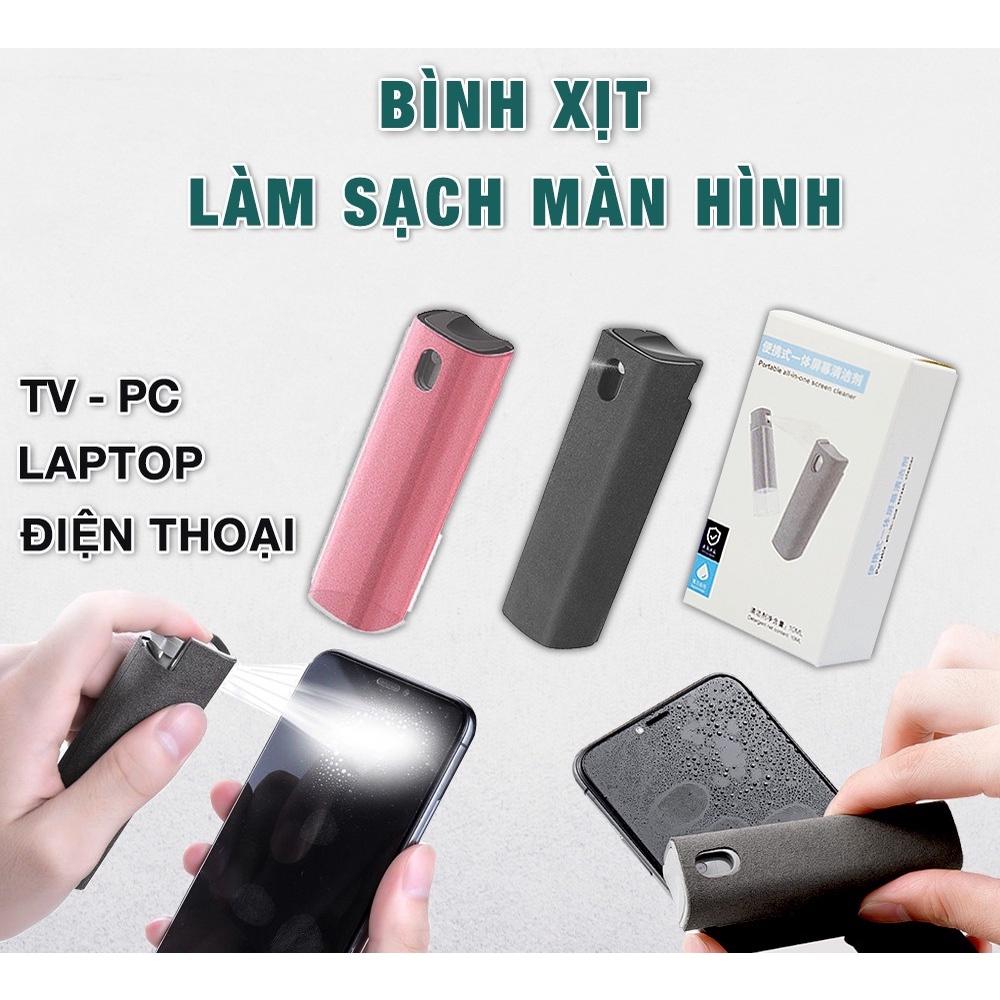 Bộ vệ sinh máy tính, laptop, màn hình điện thoại - Bình xịt và lau 2 trong 1 tiện dụng