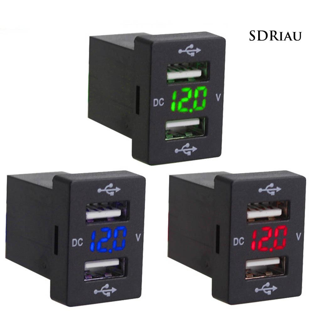 Tẩu Sạc Usb Kép Hiển Thị Điện Áp Cho Xe Hơi Toyota Corolla Ralink