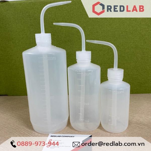 Bình tia nhựa tròn 500ml ONELAB, miệng hẹp, bằng nhựa LDPE, có chia vạch