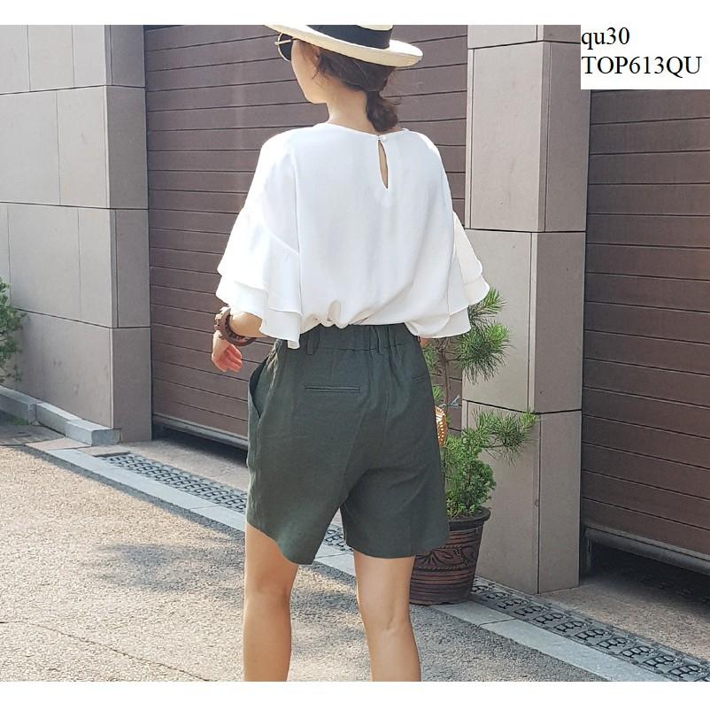 TOP505 ÁO KIỂU NỮ TAY XẾP TẦNG