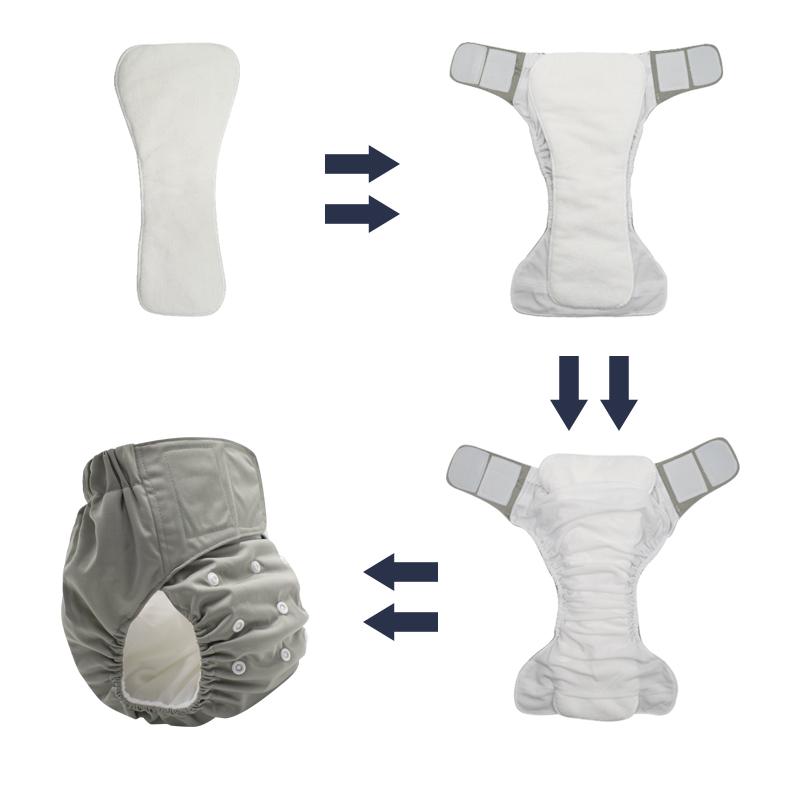 Người Lớn Vải Lót Thân Thiện Với Môi Trường Sinh Thái Tã Với Lắp Có Thể Giặt Tã Lót Có Thể Tái Sử Dụng Tã Cho Quần Người Lớn