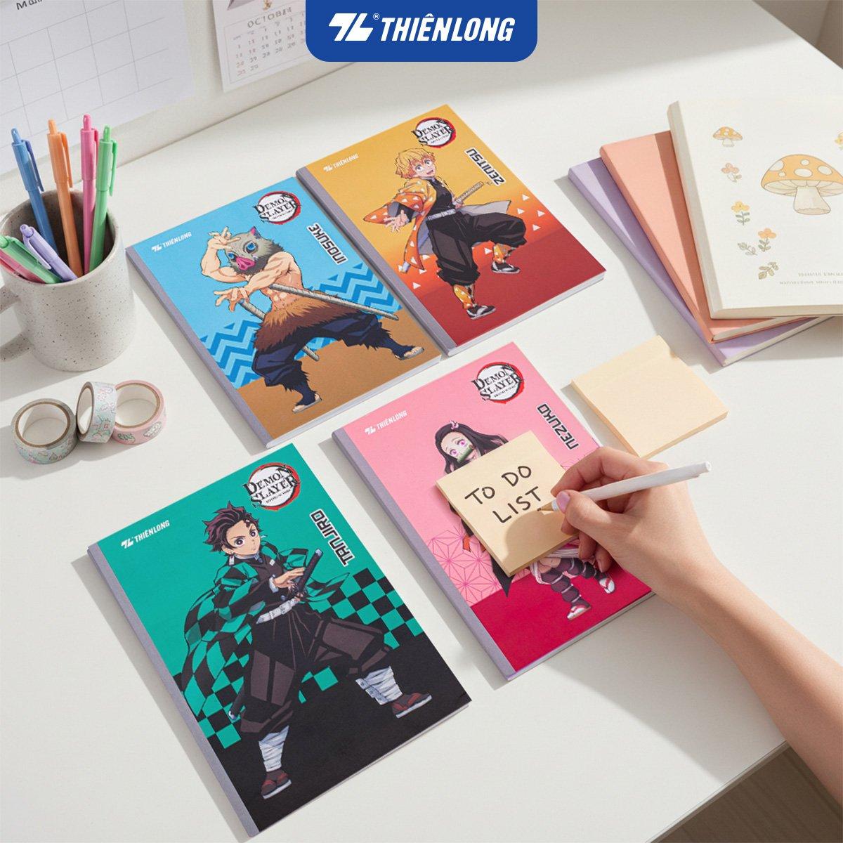 Combo 5/10 Tập vở Thiên Long 80/120 trang kẻ ngang 7mm 70gsm - dành cho học sinh, sinh viên - Phiên bản Demon Slayer