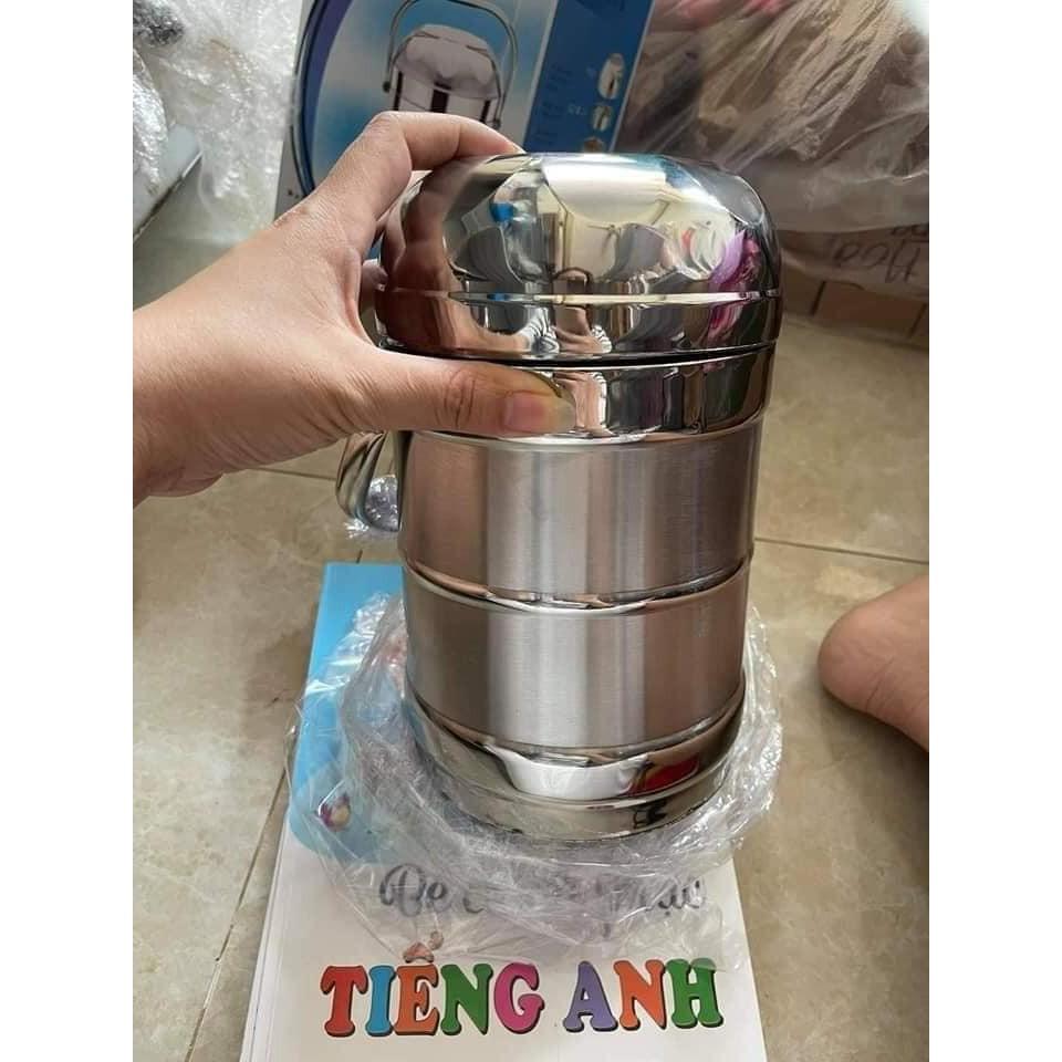 Cạp lồng, hộp cơm inox 3 ngăn siêu xịn - 1,3lít - 1,8lít - 2 LÍT