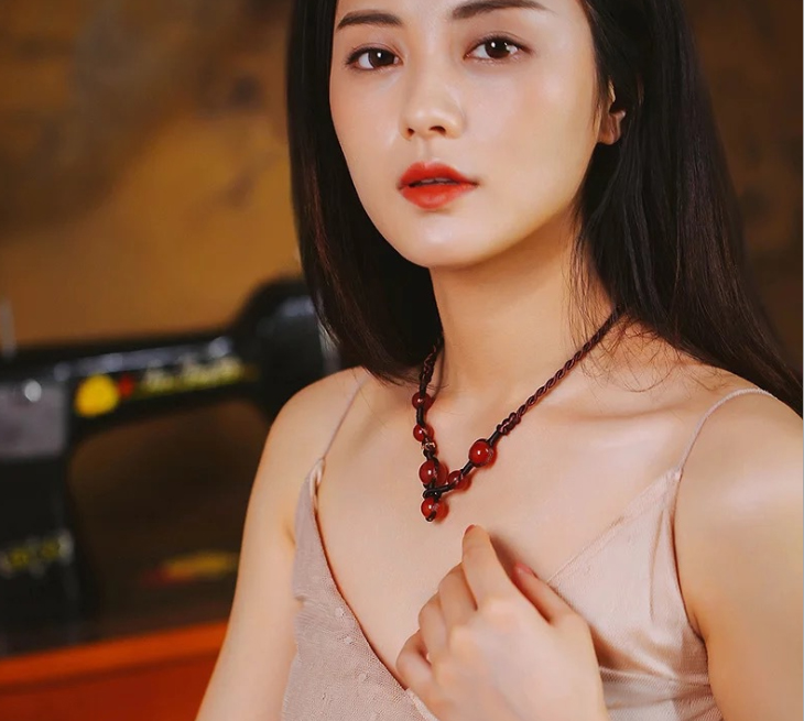 Vòng đeo cổ dây chuyền mã não đỏ cao cấp VN14