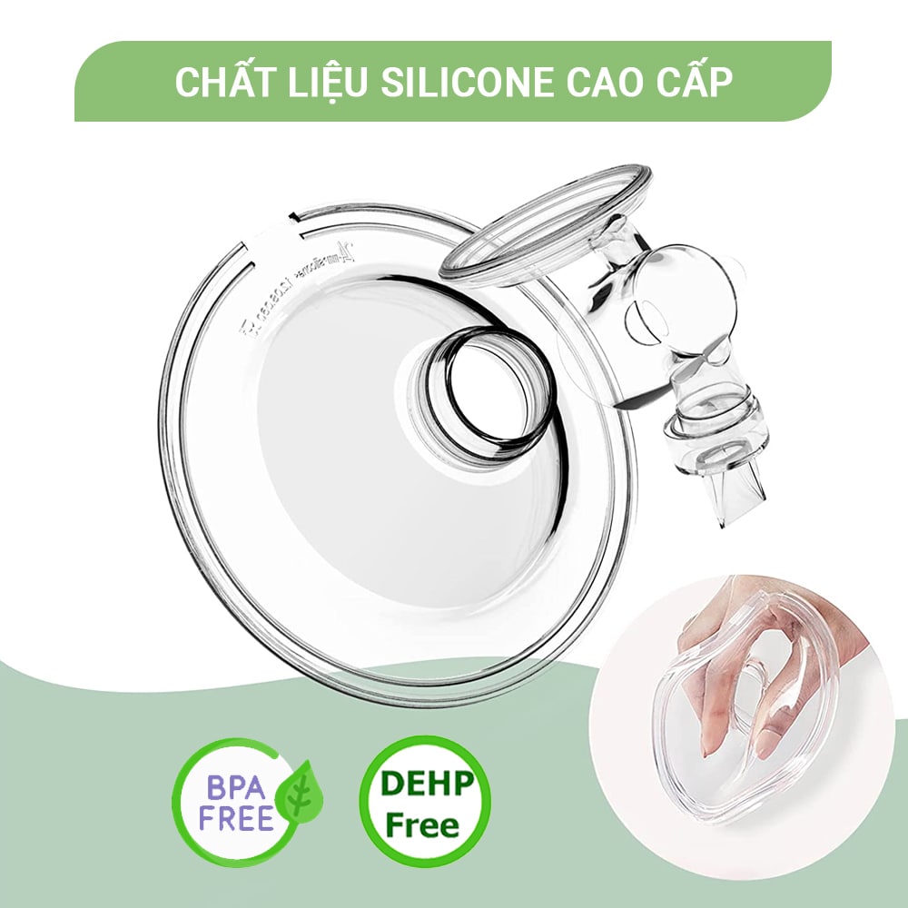 Phễu Hút Sữa Silicone Dùng Cho Máy Hút Sữa Rảnh Tay Mama’s Choice, Chất Liệu Silicone Cao Cấp và Mềm Mại