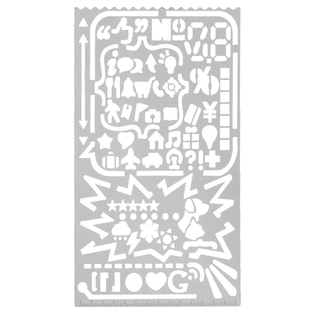 Ruler Bookmark for Journal Note Book Diary Hollow Ruler Drawing Template