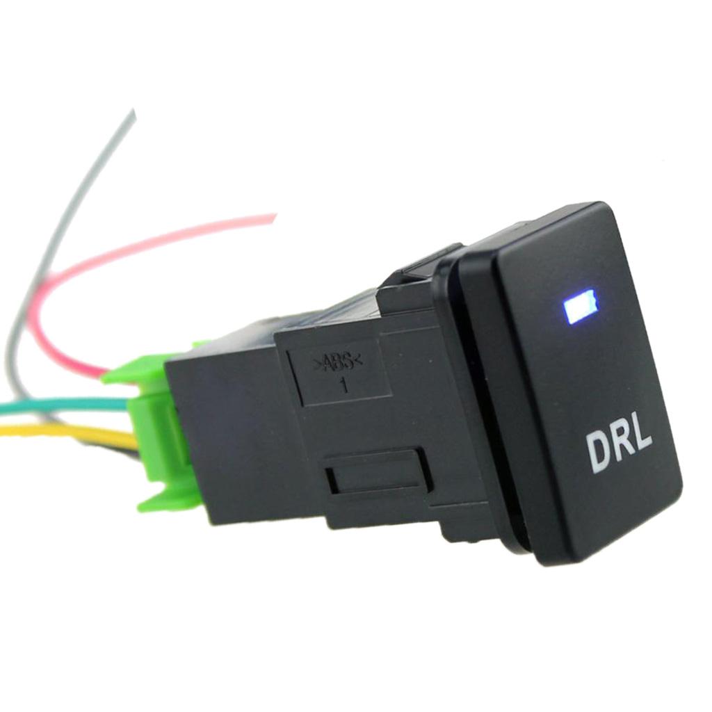 4 Cực Nút Ấn Công Tắc Đèn LED Màu Xanh Dương Với Đèn LED DRL Hoa Văn Cho Xe Toyota Camry