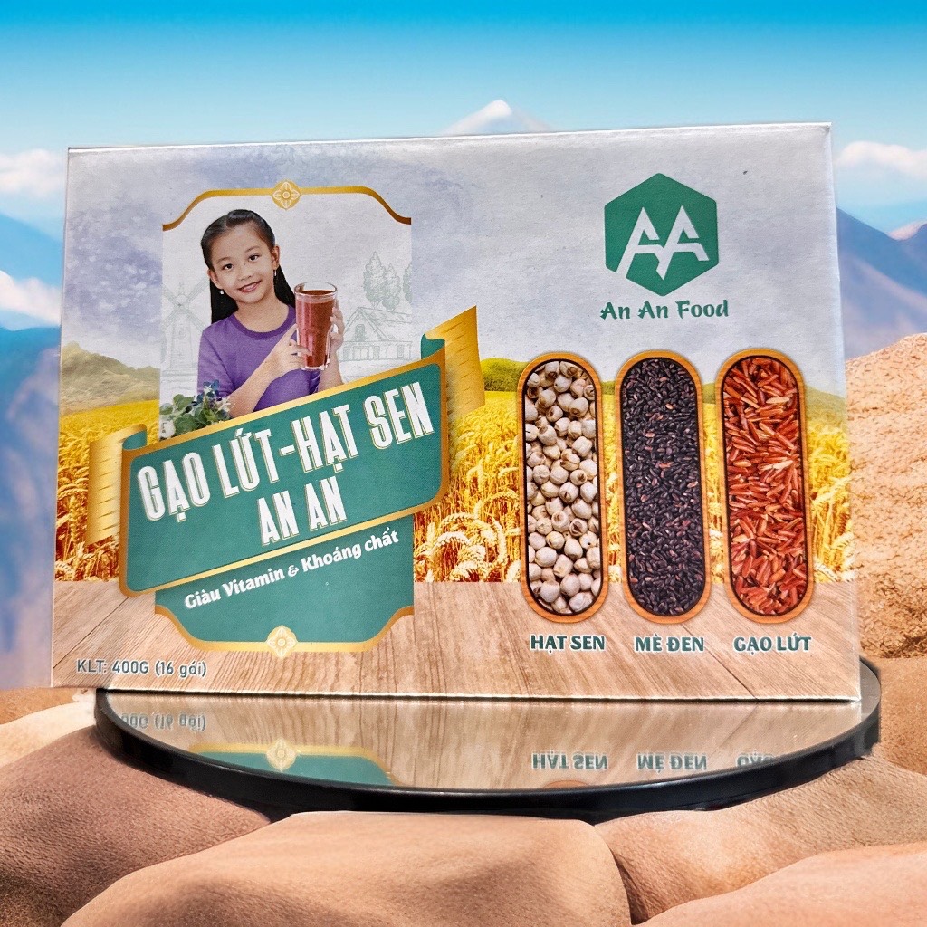 Bột gạo lứt hạt sen mè đen  lượng đường thấp hữu cơ tự nhiên